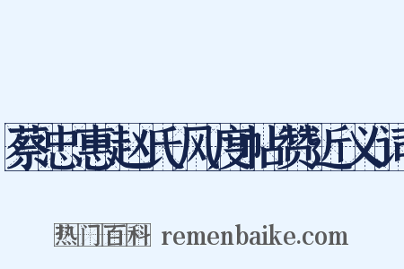 蔡忠惠赵氏风度帖赞近义词是什么意思的图片